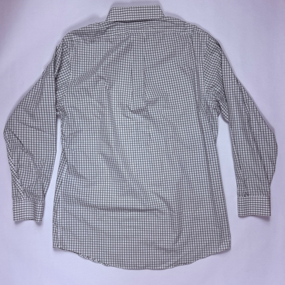 Brooks Brothers 1818 Regent Dress Shirt Mens 16 32/33 fits L Green White Check - Picture 2 of 6